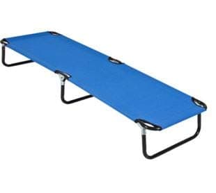 Elecktra Ancheer Extra Long Folding Portable Metal Military Cot Sleeping Hiking and Camping Bed for Outdoor Travel (Black)