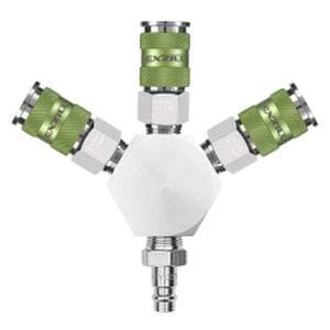 Legacy Manufacturing A86666FZ Flexzilla Pro High Flow 3-way Air Compressor Fittings Manifold