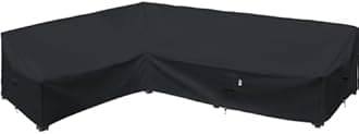 Flexiyard Heavy Duty Outdoor Sectional Sofa Cover, 90"X120" L Shaped Waterproof 600D Patio Furniture Covers, Lawn Patio Couch Protector (Midnight Black, L-Shaped-Left Facing-90 x120)