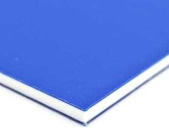 BuyPlastic King ColorCore Plastic Sheet 1/4" x 24" x 48" Blue-White-Blue Color Core, HDPE Board, High Density Polyethylene Panel