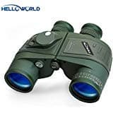 Binoculars 10X50 Marine Military Binoculars with Night Vision Rangefinder and Compass 100% Waterproof BAK4 for Adults Kids for Floating Birdwatching Hunting with Carry Bag and Strap