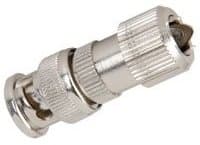 electrosmart Pack of 5 Easy/Quick Fit CCTV BNC Plug Connector – Nickel Plated with 24K Gold Plated Centre Pin & Solder Free Clamping Screw