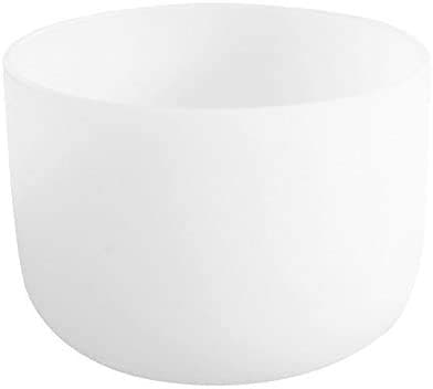 B Note Crown Chakra Frosted Quartz Crystal Singing Bowl 8 inch Free mallet &o-ring included