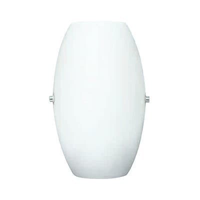 800SCSHLWN Shell Collection 1 Light ADA Wall Sconce, White Cased Glass Shade with Satin Nickel Finish