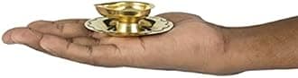 Traditional Brass Diya for Puja | Pooja Aarti | Arti Deepak Deepam Oil Lamp for Home Temple Decor Gifts Puja Articles Decor Gifts (2) - DD Diya