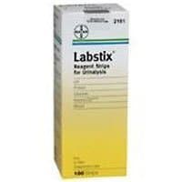PT# 2181- Labstix Blood Glucose Protein PH Xylene Strip T-Shaped Ua 100/Bt b....