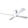 Modern Fan Company Lapa Flush 50" Gloss White Flush Mount Ceiling Fan w/Wall Control (LAP-GW-50-WH-NL-001-LHK-GW)