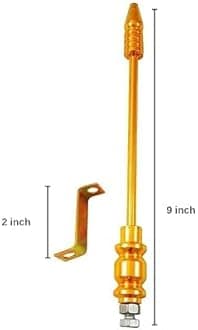 DECTEMS Golden Car Flag Rod with Bracket and Cover - Universal Fit for All Car Models Judgement Rod Corner Rod (Black and White Cover)