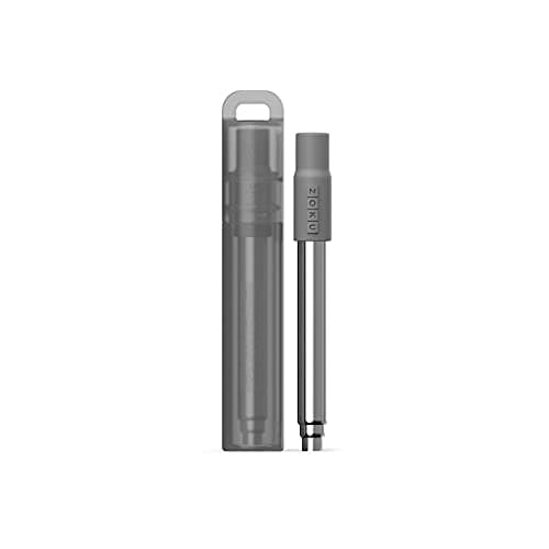 Zoku Reusable Pocket Straw - Charcoal