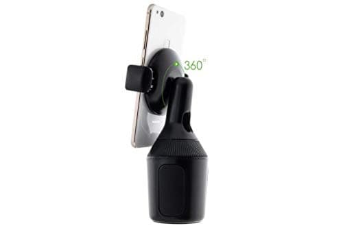 Car Cup Holder Mount for Smartphones - Black