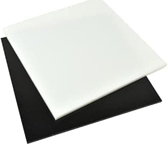 BuyPlastic Black Polypropylene Copolymer (PPC) Plastic Sheet 3/4" Thick, Size 6" x 12" Chemical, Impact Resistant Panel Dimensions 5.75 x 11.75 in