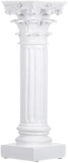Roman Column Sculpture Dining Table Decor Photo Holder Roman Column Pillars Candle Sconces Roman Pillars Column Decor Cake White Household Products Resin Delicate, 30X9X9CM