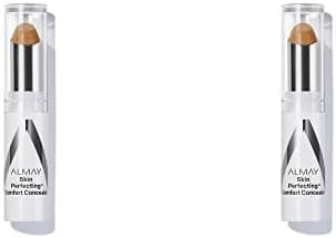 AlmaySkin Perfecting Comfort Concealer, Hypoallergenic, Cruelty Free, Fragrance Free, Dermatologist Tested, Dark (Pack of 2)