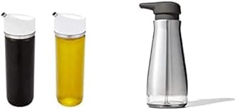 OXO Good Grips Precision Pour Glass Dispenser Set & Good Grips Stainless Steel Soap Dispenser