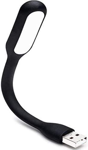 FINENIC USB LED Light Lamp for Power Bank (10 PCS) Portable Eye Care Mini Night Light with Flexible Arm, USB Gooseneck Reading Lamps Book Light,Compatible for Desktop, Notebook Laptop (10-Black)