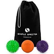 Massage Ball Roller Set - Spiky and Lacrosse Physical Therapy Balls | Pain Relief Deep Tissue Massager, Myofascial Release, Trigger Point, Plantar Fasciitis with eBook Guide and Travel Bag