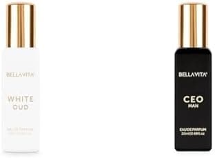Bella Vita Luxury White Oud Unisex Musky Liquid Eau De Parfum Ceo Man Eau De Parfum Office Wear Perfume For Men With Long Lasting Notes Of Tonka And Agarwood 20 Ml