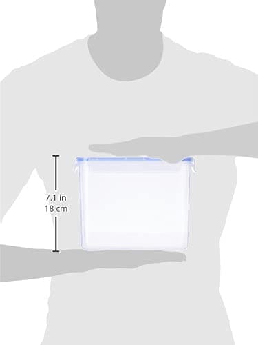 Aristo Lock & Fresh 223 Plastic Storage Container For Storing grains, pulses, rice, wheat etc- 3570 ML, Transparent Clear, (22.5 x 13.5 x 17.5) cm