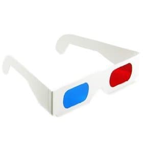 3Dstereo Glasses Jtshy Flat Red and Cyan White Frame 3D Glasses- 50 Pairs
