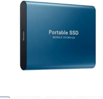 Portable Hard Drive 2TB, Mini SSD Hard Drives,Solid State External Drives,Computer Backup Drive,USB 3.1 to Type-C Support Data Storage Transfer for Windows XP PC Laptop and Mac (Blue, 2.0, TB)