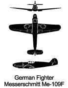 signs-unique ds Messerschmitt Me-109F fighter fridge magnet