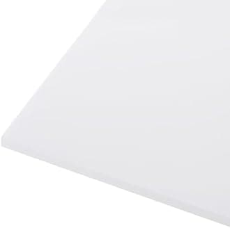 12" x 12" x 1/8" HDPE Plastic Sheet, High Density Polyethylene Sheet Cutting Board White Solid Block, [for DIY, Home Floor]