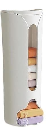 Generic Self-adhesive Wardrobe and Kitchen organiser. Organise or store your underwear, pantie, bra, socks, tie, tissue roll. Kitchen trash bin waste plastic bag dispenser (White), EFS0001WHT