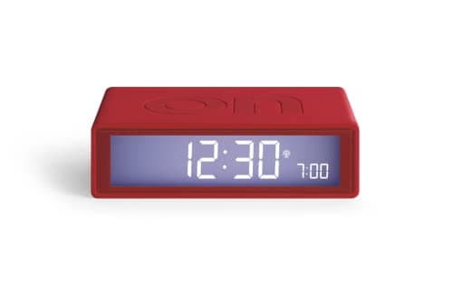 Lexon Flip Plus Reversible LCD Alarm Clock Radio Controlled - Red