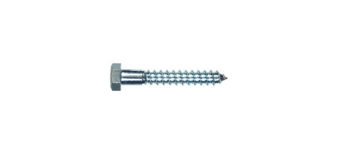 1/4 in. x 2 in. L Hex Zinc-Plated Steel Lag Screw 100 pk