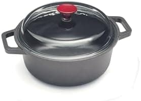 RISOLI VINUM Non-Stick Saucepan Diameter 24 cm with Glass Lid, Made in Recycled Cast Aluminum, No Induction, Made in Italy