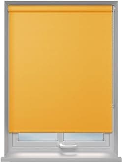 Roller blinds Thermal Blackout Roller blind - Trimmable UV Protection Child Safe Home Office Window Blinds Room Darkening shades Ochre Blind 120cm wide x 210cm drop