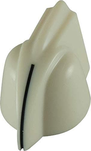 Knob - Chicken Head, mini, brass insert, Set Screw, Color: Cream