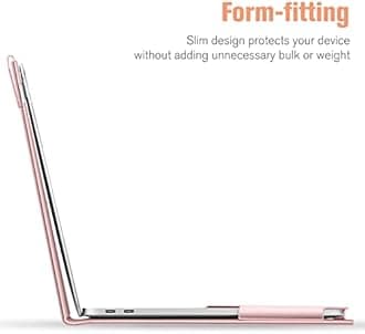 Fintie Sleeve Case for MacBook Air 13 (2018-2020) A2179/A1932, Compatible w/MacBook Pro 13 (2016-2020) A2251/A2289/A2159/A1989/A1706/A1708, Premium PU Leather Protective Folio Book Cover, Rose Gold