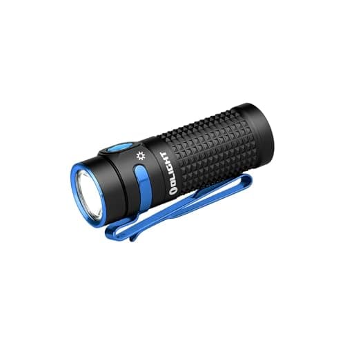 OLIGHT Baton4 Rechargeable EDC Flashlight, LED Pocket Flashlight 1300 Lumens with Magnetic Charging Cable, Small Powerful Bright Flashlight IPX8 Waterproof for Home, Camping, and Emergencies (Black)