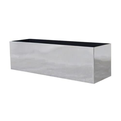 American Essence EP-AEMES-CHR-24 24 x 7 x 7 in. Mesa Rectangle Planter44; Reflective Chrome