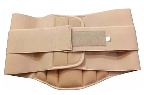 PROURBAN Adjustable Contoured Lumbo Sacral Belt | Lumbar Support belt for Lower Back Pain Relief-Compression Belt with Double Straps for Men and Women (Beige, XXL (44-48) inch)