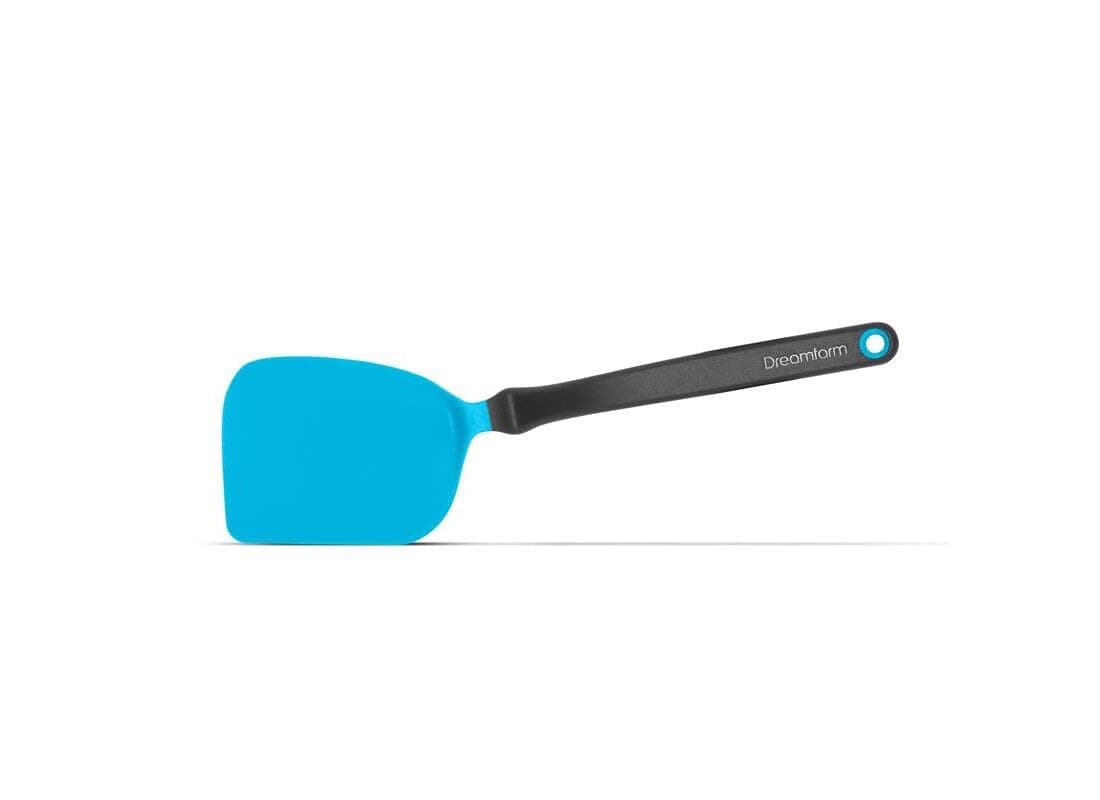 Dreamfarm Premium Flexible Sit Up Silicone Mini Spatula, Turner for Flipping and Chopping - CHOPULA, Light Blue, 9.7 Inches |Nylon Non Stick Multipurpose Kitchen Cooking Tools | Crafted in Australia