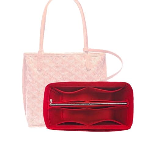 Divitize Premium Purse Organizer for Mini Anjou Bag Organizer Insert, fits Anjou PM Organizer, Anjou GM Insert, Handmade 2mm Thick Oval Shaped Felt Snug Sturdy Silver Zipper (For Anjou GM, Violet)