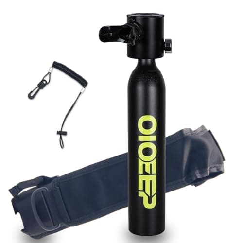 0.5L Mini Scuba Diving Tank, 0.5L Dive Portable Lung Tank, 5-10 Minutes Underwater Breathing System for Family, Party and Trip Diving Kit(Black)