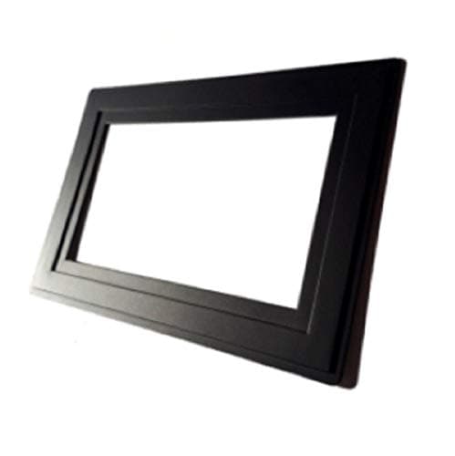 Single Double Light Switch Socket Finger Plates Surround Wall Protector Hygienic Cover (Double, Black)