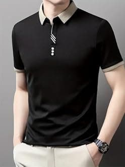 Lymio Polo T Shirt for Men || T Shirt for Man || Collar T Shirt Style Men (Packs Also Available) (Polo-55-58)