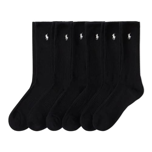 POLO RALPH LAUREN Men's Performance Crew Socks 6 Pack Modern (pack of 1)