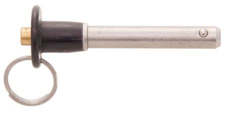 Quick Release Ball Lock Pin with Button Handle Locking Pin 300 Stainless Steel, 1/4" Pin Diameter and 3" Grip Length, Commercial Grade (1 Each)