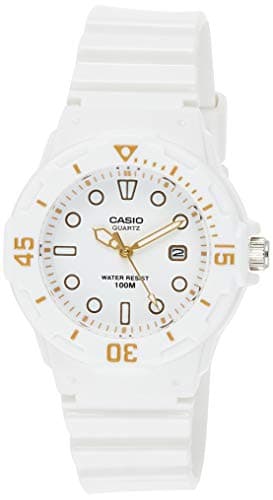Casio Womens Quartz Watch, Analog Display and Resin Strap