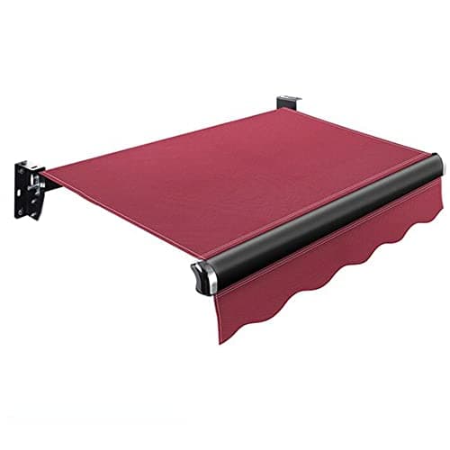 Retractable Patio Awning Replacement Fabric Cloth, Durable Exterior Sunshade Canopy Cloth, Waterproof Awning Cover Shelter For Yard, Deck, Balcony - UV Protection (Color : Rosso, Size : 4x2.5m)