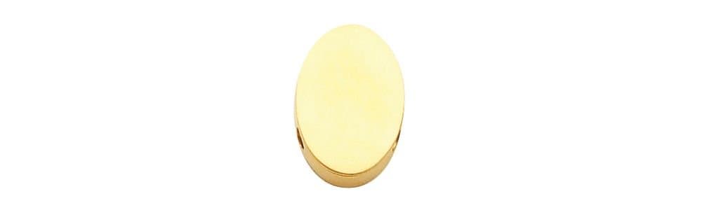 14kt Yellow Slide Polished Plain Oval Shaped Bracelet Sli