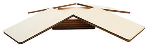 (5 Pc) Blank Wood Board Square Plaque for Crafts Painting Signs Wood Burning Engraving Machine DIY Unfinished and Unpainted Wooden Cutout (4.5" X 6")