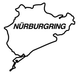 Nurburgring Type 1 Sticker Decal Black x1