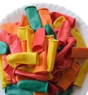 LJL Traders Rubber Latex Finger Caps Guard for Kitchen Cutting Vegetables Reusable Free Size (Pack of 25)