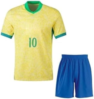 Brazill Jersey 2024 Naimaar 10 with Shorts (Boys,Men,Kids)